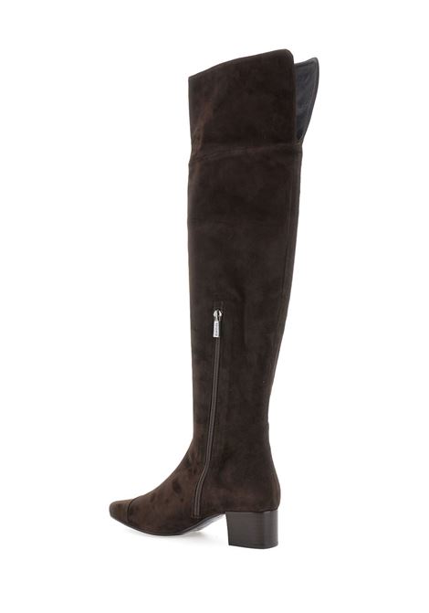 Brown Brigitte suede knee-high boots Carel paris - women CAREL PARIS | BRIGITTE332631BRWN